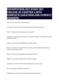 PATHOPHYSIOLOGY STUDY SET CINCAGE OF CHAPTER 1 WITH COMPLETE QUESTIONS AND ACCURATE ANSWERS&vert;100&percnt; PASS