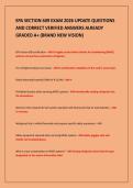 EPA SECTION 609 EXAM 2026 UPDATE QUESTIONS&NewLine;AND CORRECT VERIFIED ANSWERS ALREADY&NewLine;GRADED A&plus; &lpar;BRAND NEW VISION&rpar;
