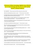 Professional Military Knowledge Eligibility Exam &lpar;PMK-EE&rpar; for E-4&colon; Naval Heritage with all Correct & 100&percnt; Verified Answers &vert;Already Graded A&plus;