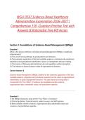 WGU D547 Evidence-Based Healthcare&NewLine;Administration Examination 2026&ndash;2027 &vert;&NewLine;Comprehensive 150 -Question Practice Test with&NewLine;Answers & Rationales&vert; Free Pdf Access