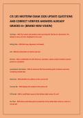CIS 105 MIDTERM EXAM 2026 UPDATE QUESTIONS&NewLine;AND CORRECT VERIFIED ANSWERS ALREADY&NewLine;GRADED A&plus; &lpar;BRAND NEW VISION&rpar;