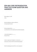 EPA 608 Core Refrigeration Practice Exam Questions and Answers &ndash; Study Guide & Exam Review