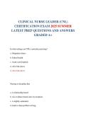 Clinical Nurse Leader &lpar;CNL&rpar; Certification Exam 2025 Summer &ndash; Practice Questions&comma; Answers & Study Guide