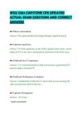 WGU C854 CAPSTONE CPE UPDATED&NewLine;ACTUAL EXAM QUESTIONS AND CORRECT&NewLine;ANSWERS&NewLine;