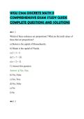 WGU C960 DISCRETE MATH II&NewLine;COMPREHENSIVE EXAM STUDY GUIDE&NewLine;COMPLETE QUESTIONS AND SOLUTIONS&NewLine;