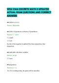 WGU C960 DISCRETE MATH II UPDATED&NewLine;ACTUAL EXAM QUESTIONS AND CORRECT&NewLine;ANSWERS&NewLine;