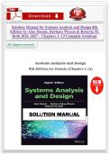 Solution Manual for Systems Analysis and Design 8th Edition by Alan Dennis&comma; Barbara Wixom & Roberta M&period; Roth 2026&ndash;2027 &ndash; Chapters 1&ndash;13 Complete Solutions
