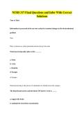 NURS 317 Final Questions and Infor With Correct&NewLine;Solutions