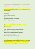 NUR 216 EXAM 4 &vert; COMPLETE QUESTIONS & ANSWERS UPDATED A&plus; &NewLine;SCORE REVIEW