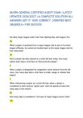 MLBPA GENERAL CERTIFIED AGENT EXAM &vert;LATEST UPDATED 2026&sol;2027 &vert;A COMPLETE SOLUTION ALL ANSWERS GET IT 100&percnt; CORRECT &vert;VERIFIED BEST GRADED A&plus; FOR SUCCESS