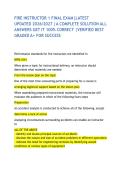 FIRE INSTRUCTOR 1 FINAL EXAM&vert;LATEST UPDATED 2026&sol;2027 &vert;A COMPLETE SOLUTION ALL ANSWERS GET IT 100&percnt; CORRECT &vert;VERIFIED BEST GRADED A&plus; FOR SUCCESS