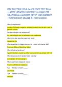 IBEC ELECTROLYSIS & LASER STATE TEST EXAM &vert;LATEST UPDATED 2026&sol;2027 &vert;A COMPLETE SOLUTION ALL ANSWERS GET IT 100&percnt; CORRECT &vert;VERIFIED BEST GRADED A&plus; FOR SUCCESS