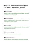 WGU D102 FINANCIAL ACCOUNTING 64&NewLine;CERTIFICATION PREPARATION GUIDE&NewLine;