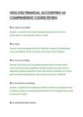 WGU D102 FINANCIAL ACCOUNTING 64&NewLine;COMPREHENSIVE COURSE REVIEW&NewLine;