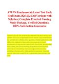 ATI PN Fundamentals Latest Test Bank &ndash; Practice Questions & Answers