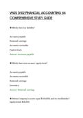 WGU D102 FINANCIAL ACCOUNTING 64&NewLine;COMPREHENSIVE STUDY GUIDE&NewLine;