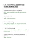 WGU D102 FINANCIAL ACCOUNTING 64&NewLine;EXAM REVIEW STUDY NOTES&NewLine;