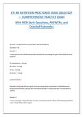 ATI RN Nutrition Proctored Exam 2026&sol;2027 &vert; NGN Practice Exam &vert; 100&plus; Questions with Answers & Detailed Rationales