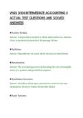 WGU D104 INTERMEDIATE ACCOUNTING II&NewLine;ACTUAL TEST QUESTIONS AND SOLVED&NewLine;ANSWERS&NewLine;