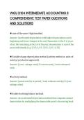 WGU D104 INTERMEDIATE ACCOUNTING II&NewLine;COMPREHENSIVE TEST PAPER QUESTIONS&NewLine;AND SOLUTIONS&NewLine;