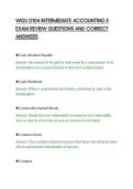 WGU D104 INTERMEDIATE ACCOUNTING II&NewLine;EXAM REVIEW QUESTIONS AND CORRECT&NewLine;ANSWERS