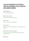 WGU D104 INTERMEDIATE ACCOUNTING II&NewLine;OBJECTIVE ASSESSMENT ACTUAL QUESTIONS&NewLine;AND CORRECT ANSWERS&NewLine;
