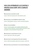 WGU D104 INTERMEDIATE ACCOUNTING II&NewLine;UPDATED EXAM SCRIPT WITH COMPLETE&NewLine;ANSWERS&NewLine;