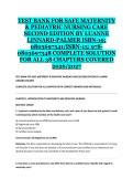 Safe Maternity & Pediatric Nursing Care 2nd Edition Test Bank &vert; Luanne Linnard-Palmer &vert; Complete 38 Chapters