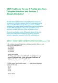 CSIA Final Exam Version 1 Practice Questions&NewLine;Complete Questions and Answers &vert; &NewLine;Already Graded A&plus;&NewLine;