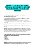 Psychiatric Nursing 8th Edition Test Bank &vert; Norman L&period; Keltner & Debbie Steele &vert; Nursing Practice Questions & Answers