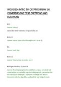 WGU D334 INTRO TO CRYPTOGRAPHY 60&NewLine;COMPREHENSIVE TEST QUESTIONS AND&NewLine;SOLUTIONS&NewLine;