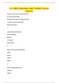 4 A ABSA Questions with Verified Correct&NewLine;Answers