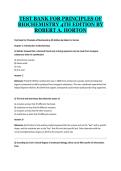 Principles of Biochemistry 4th Edition Test Bank &vert; Robert A&period; Horton &vert; Biochemistry Practice Questions & Answers