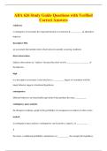 ABA 626 Study Guide Questions with Verified&NewLine;Correct Answers
