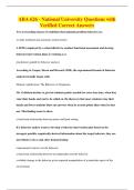 ABA 626 - National University Questions with&NewLine;Verified Correct Answers