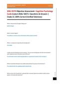 WGU D570 Objective Assessment&ndash; Cognitive Psychology Guide &lpar;Latest 2026&sol; 2027&rpar; &vert; Questions & Answers &vert; Grade A&vert; 100&percnt; Correct &lpar;Verified Solutions&rpar;