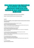 Principles of Auditing and Other Assurance Services 22nd Edition Test Bank &vert; Ray Whittington & Kurt Pany &vert; Complete Test Bank
