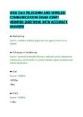 WGU D413 TELECOMM AND WIRELESS&NewLine;COMMUNICATIONS EXAM SCRIPT&NewLine;VERIFIED QUESTIONS WITH ACCURATE&NewLine;ANSWERS&NewLine;