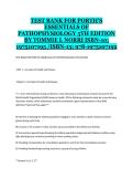 Porth&rsquo;s Essentials of Pathophysiology 5th Edition Test Bank &vert; Tommie L&period; Norris &vert; Complete Practice Questions & Answers