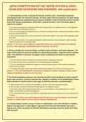 AEPA CONSTITUTION OF THE UNITED STATES & AZ033&period;&NewLine;EXAM 2026 QUESTIONS AND ANSWERS  with explanation