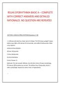  RELIAS DYSRHYTHMIA BASIC A &ndash; COMPLETE &NewLine;WITH CORRECT ANSWERS AND DETAILED &NewLine;RATIONALES &period;NO QUESTION ARE REPEATED &NewLine;