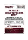 NUR 2832 Exam 1 Leadership and Professional Identity Questions and Answers &vert; 2026&sol;2027 &vert; Rasmussen University