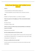 CASp Exam Questions with Verified Correct&NewLine;Answers