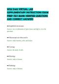 WGU D483 VIRTUAL LAB&NewLine;SUPPLEMENTARY INSTRUCTIONS EXAM&NewLine;PREP TEST BANK VERIFIED QUESTIONS&NewLine;AND CORRECT ANSWERS&NewLine;