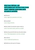 WGU D483 VIRTUAL LAB&NewLine;SUPPLEMENTARY INSTRUCTIONS EXAM&NewLine;SCRIPT VERIFIED QUESTIONS WITH&NewLine;ACCURATE ANSWERS&NewLine;