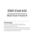 2365 Unit 614 Mock Exam B Key Questions & Answers Guide