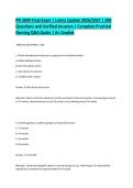 PN 3004 Final Exam &vert; Latest Update 2026&sol;2027 &vert; 200 Questions and Verified Answers &vert; Complete Practical Nursing Q&A Guide &vert; A&plus; Graded