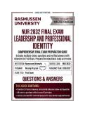 NUR 2832 Exam 1&comma; Exam 2 & Final Exam Bundled Leadership and Professional Identity Questions and Answers &vert; 2026&sol;2027 &vert; Rasmussen University