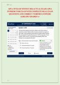 APEA 3P EXAM NEWEST 2026 ACTUAL EXAM&vert; APEA &NewLine;3P PREDICTOR EXAM WITH COMPLETE REAL EXAM &NewLine;QUESTIONS AND CORRECT VERIFIED ANSWERS&sol; &NewLine;ALREADY GRADED A&plus; 