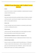 CPHRM Exam Questions with Verified Correct&NewLine;Answers